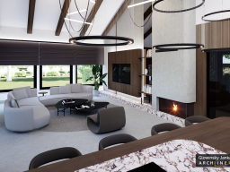 Crimson accents and quiet luxury: an Award-winning home
